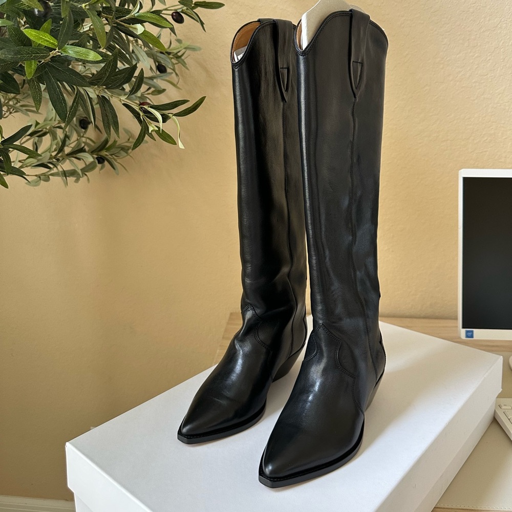 ISABEL MARANT | ISABEL MARANT Black Denvee 40 Western Leather Boots BNIB